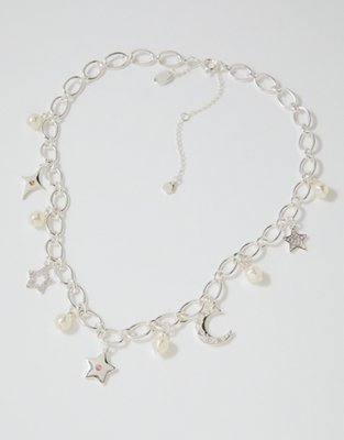 Aerie Celestial Charm Necklace - Silver
