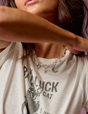 Aerie Celestial Charm Necklace - Silver