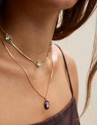 Aerie Candy Jewel Layered Necklace - Gold