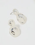 Aerie Disk Bead Drop Earrings - Silver