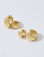 Aerie Chunky Huggie Basic Hoop Pack - Gold