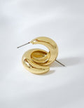 Aerie Shiny Gold Hoop Earrings - Gold