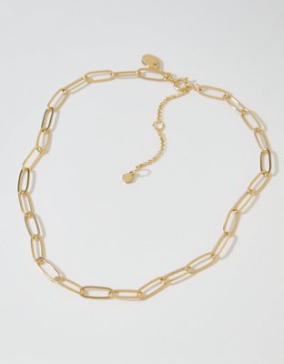 Aerie Chunky Paperclip Necklace - Gold
