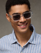 AEO Rectangular Thick Frame Sunglasses - Clear