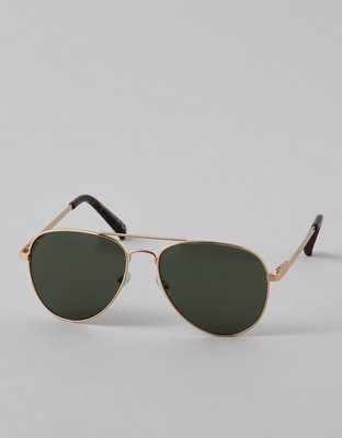 AE Top Bar Aviator Sunglasses - Gold