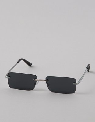 AE Metal Rectangle Sunglasses - Silver