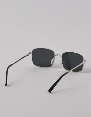 AE Metal Square Frame Sunglasses - Silver