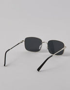 AE Metal Square Frame Sunglasses - Silver
