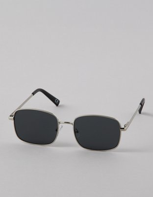 AE Metal Square Frame Sunglasses - Silver