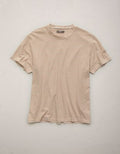 AE77 Linen-Blend T-Shirt - Cream