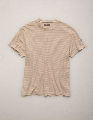AE77 Linen-Blend T-Shirt - Cream
