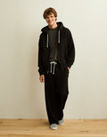 AE Laidback Luxe Baggy Open-Hem Sweatpant - Bold Black