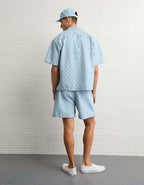 AE x Umbro Pull-On Denim Short - Light Wash