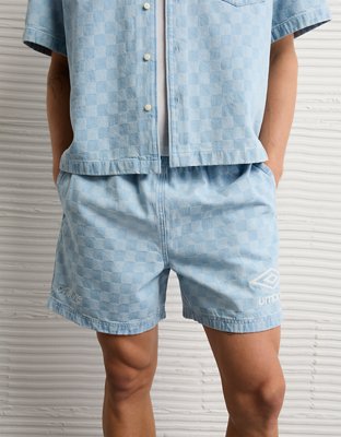 AE x Umbro Pull-On Denim Short - Light Wash