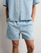 AE x Umbro Pull-On Denim Short - Light Wash