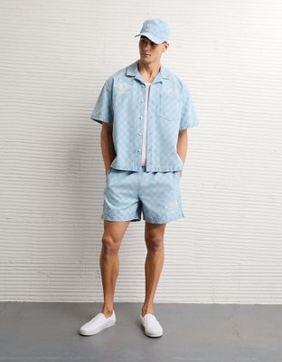 AE x Umbro Pull-On Denim Short - Light Wash