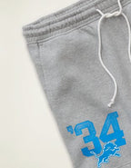 AE Detroit Lions 5.5" Fleece Short - Gray Heather
