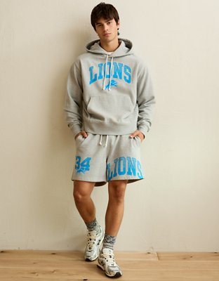 AE Detroit Lions 5.5" Fleece Short - Gray Heather