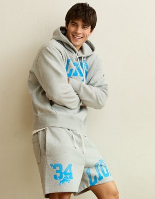 AE Detroit Lions 5.5" Fleece Short - Gray Heather