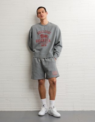 AE Georgia Bulldogs Cotton Short - Heather Gray