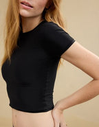 SMOOTHEZ Short Sleeve Crew T-Shirt - True Black