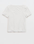 SMOOTHEZ Short Sleeve Scoop T-Shirt - White