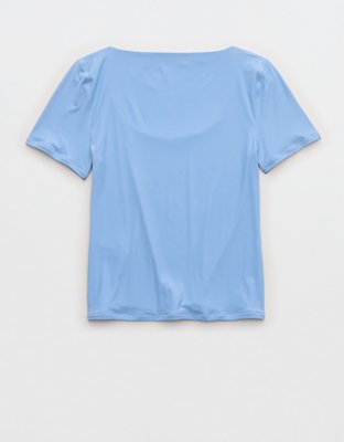 SMOOTHEZ Short Sleeve Scoop T-Shirt - Horizon Sky