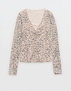 SMOOTHEZ Long Sleeve Ruched Top - Dusk