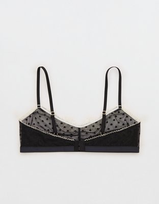 Show Off Sheer Happiness Lace Bralette - True Black