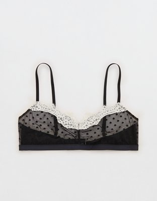 Show Off Sheer Happiness Lace Bralette - True Black