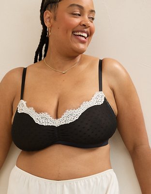 Show Off Sheer Happiness Lace Bralette - True Black