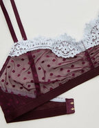 Show Off Sheer Happiness Lace Bralette - Royal Berry