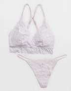 Show Off Chenille Lace Push Up Bralette - Hushed Violet