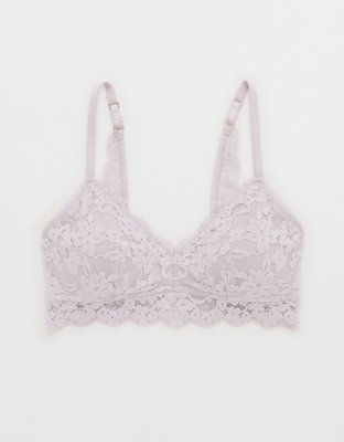 Show Off Chenille Lace Push Up Bralette - Hushed Violet