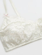 Show Off Dozen Roses Lace Padded Bralette - Soft Muslin