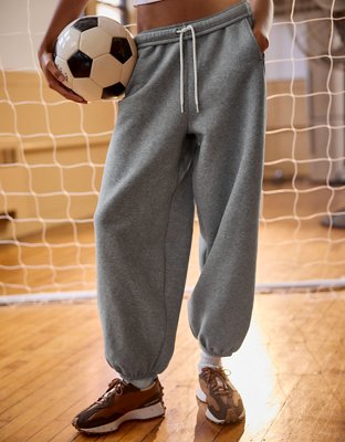 OFFLINE By Aerie Cloud Fleece Baggy Jogger - Dark Heather Gray
