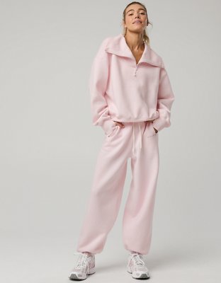 OFFLINE By Aerie Cloud Fleece Baggy Jogger - Pink Petal