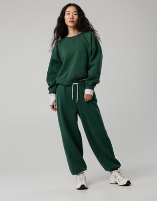OFFLINE By Aerie Cloud Fleece Baggy Jogger - Rugged Green
