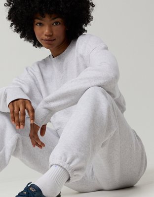 OFFLINE By Aerie Cloud Fleece Classic Jogger - Light Heather Gray