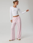 OFFLINE By Aerie Weekend Away Classic Trouser - Pink Petal
