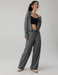 OFFLINE By Aerie Weekend Away Layered Waistband Trouser - Dark Heather Gray