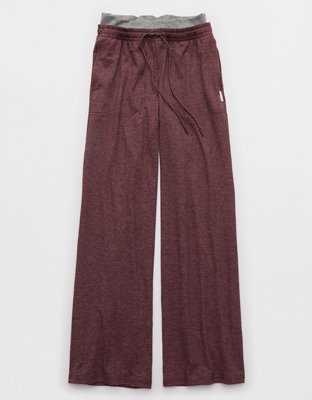 OFFLINE By Aerie Weekend Away Layered Waistband Trouser - Royal Berry