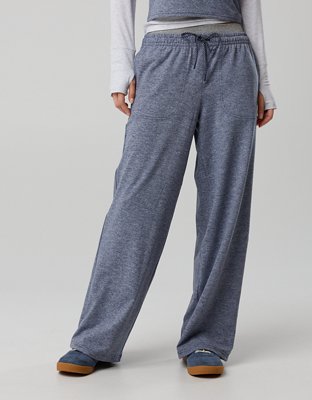OFFLINE By Aerie Weekend Away Layered Waistband Trouser - Royal Navy