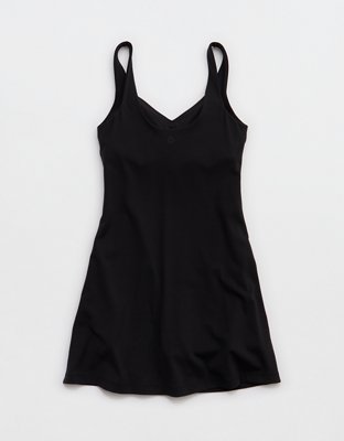 OFFLINE By Aerie Real Me Low Key Mini Dress - True Black