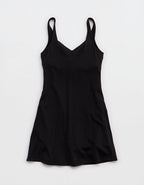 OFFLINE By Aerie Real Me Low Key Mini Dress - True Black