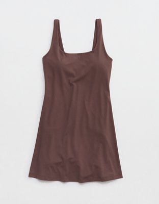 OFFLINE By Aerie Real Me Square Neck Mini Dress - Relic