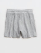 OFFLINE By Aerie Wow! Waffle High Waisted Short - Medium Heather Gray