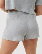 OFFLINE By Aerie Wow! Waffle High Waisted Short - Medium Heather Gray