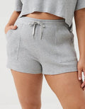 OFFLINE By Aerie Wow! Waffle High Waisted Short - Medium Heather Gray