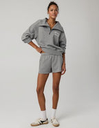 OFFLINE By Aerie 3" Cloud Fleece Short - Dark Heather Gray